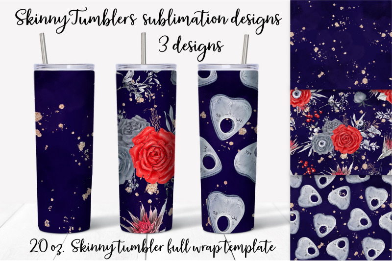 halloween-sublimation-design-skinny-tumbler-wrap-design