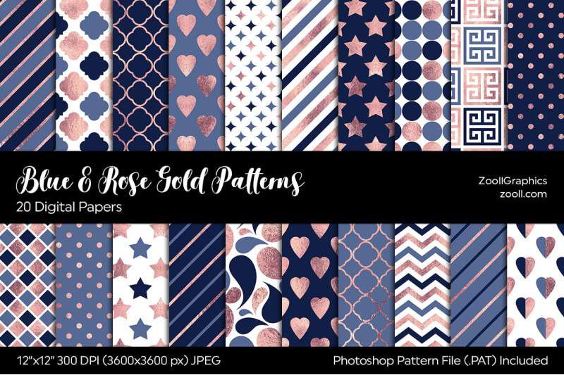 blue-and-rose-gold-digital-papers