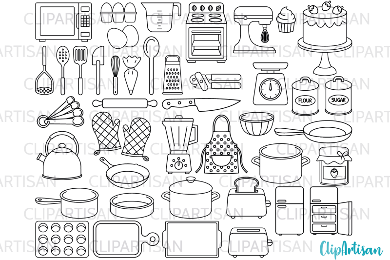 kitchen-tools-baking-cooking-clip-art-digital-stamps