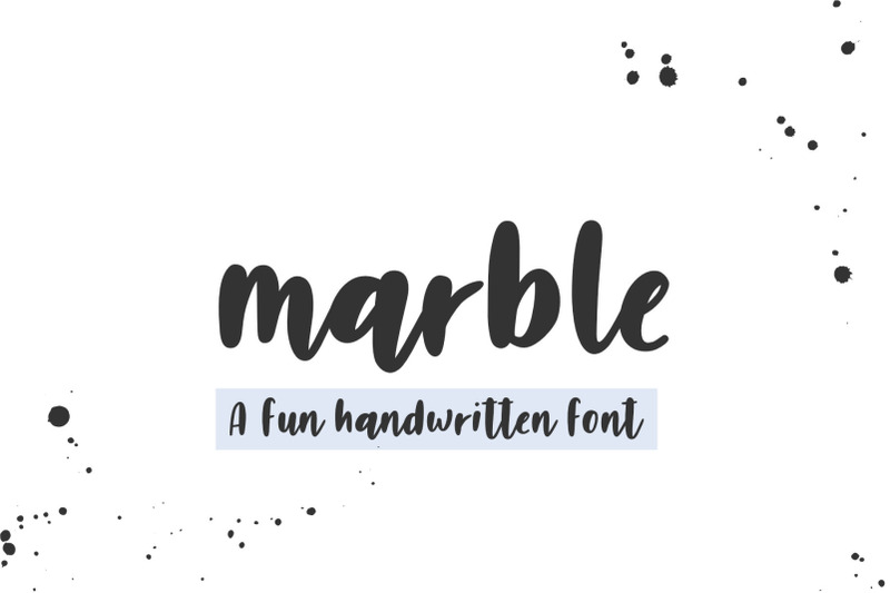 marble-handwritten-font