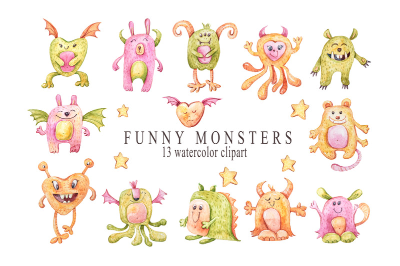 watercolor-halloween-monsters-clipart-illustration-13-png