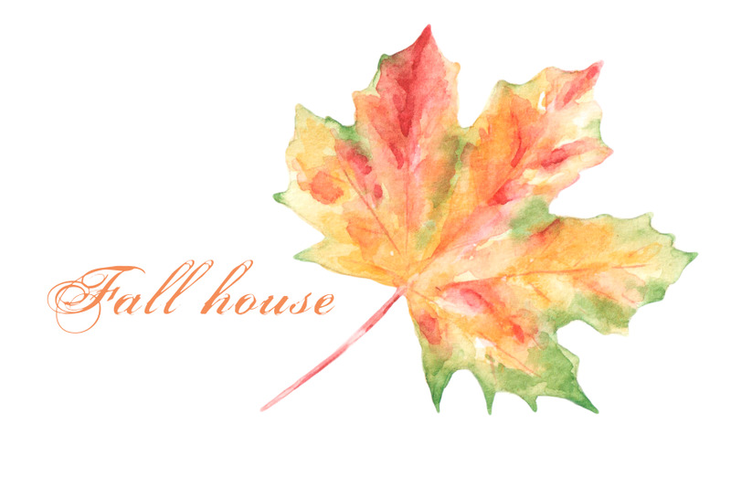 autumn-house-watercolor-clipart-leaf-fall-cozy-home-landscape