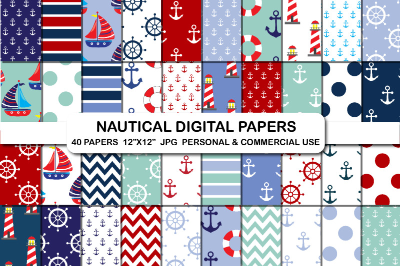 nautical-digital-paper-pack-sailing-ahoy-anchor-papers-pack