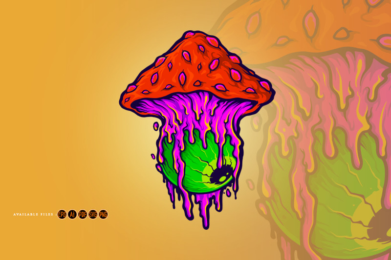 red-fungus-eye-melt-mushrooms-mascot