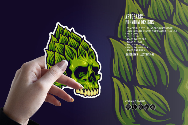 hop-brewery-beer-skull-mascot-illustrations