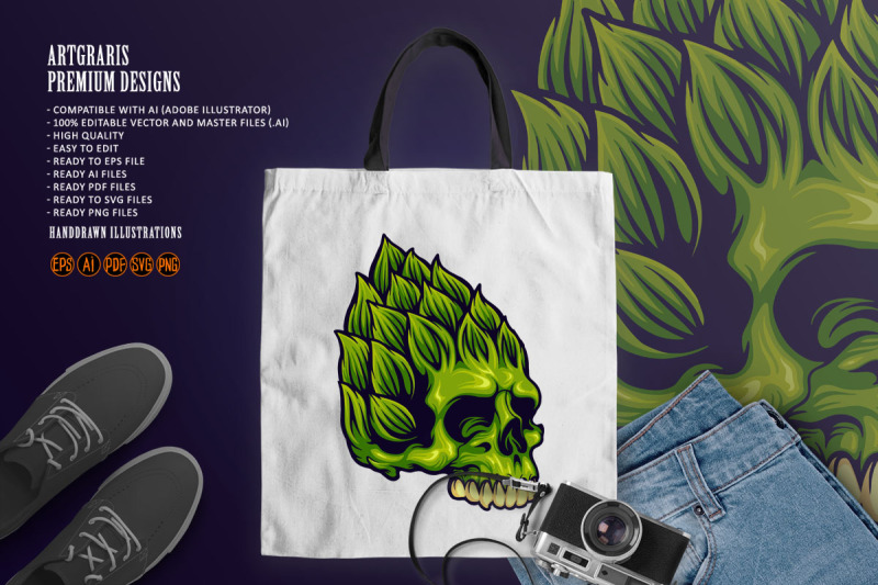 hop-brewery-beer-skull-mascot-illustrations