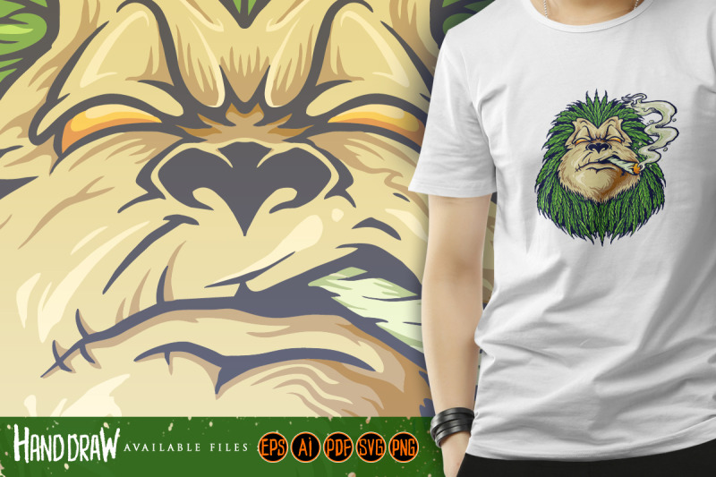 monkey-weed-smoke-leaf-marijuana-mascot