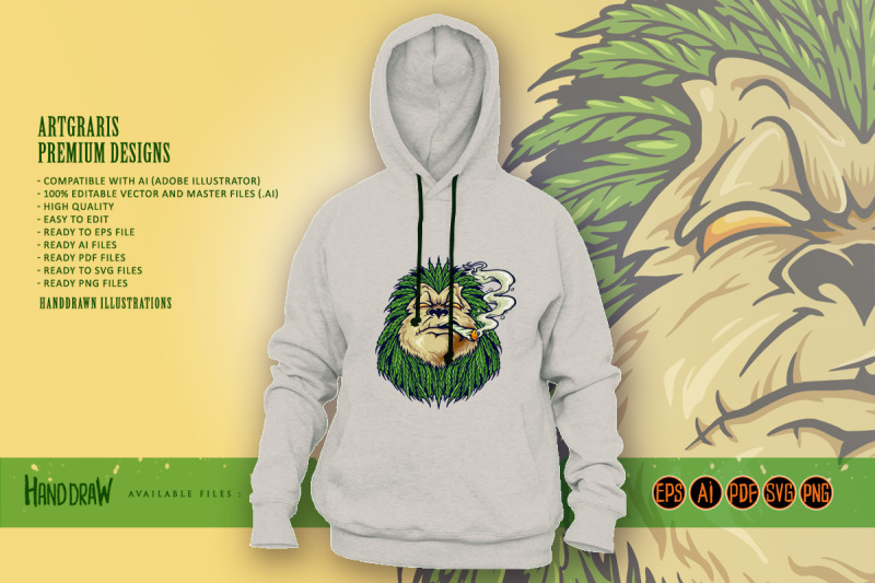 monkey-weed-smoke-leaf-marijuana-mascot