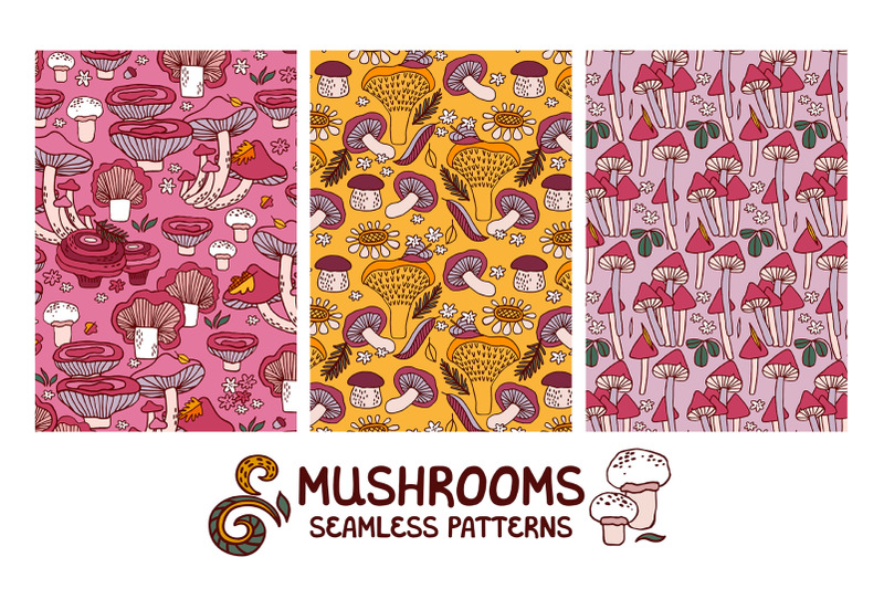mushrooms-graphics-set