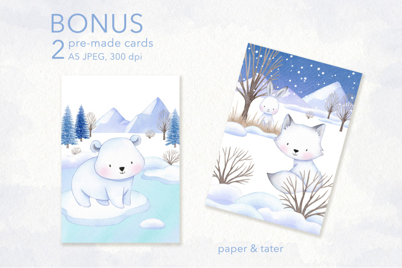 arctic-animals-watercolor-clipart-winter-clip-art-polar-bear-png