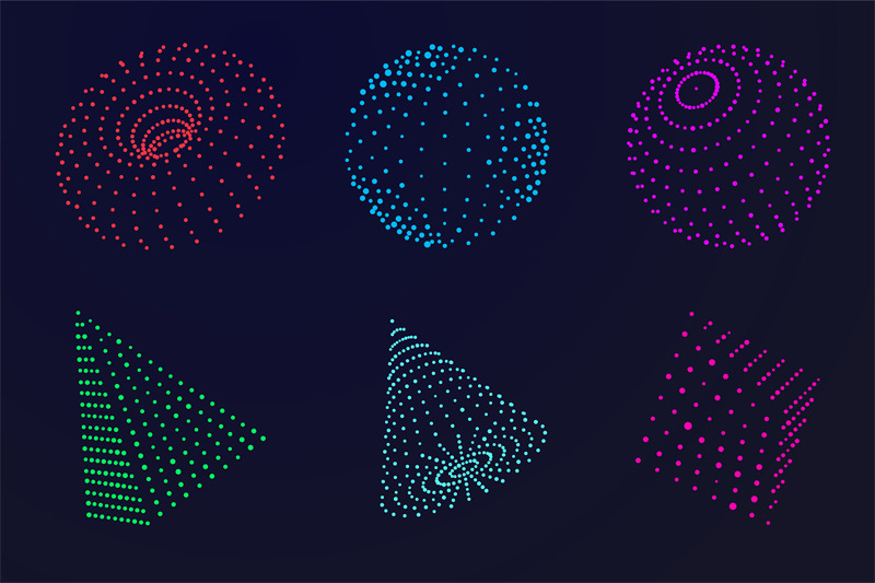 science-atom-sphere-digital-grid-globe-abstract-color-dots-geometric