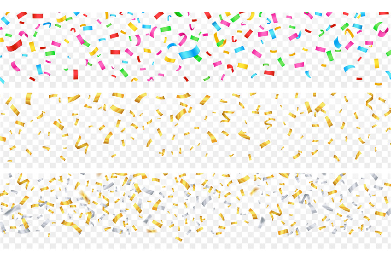 confetti-banner-gold-silver-colorful-falling-particles-on-transparent