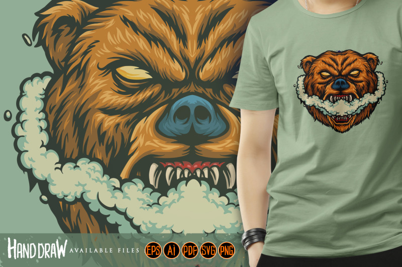 bear-smoking-vape-grizzly-illustrations