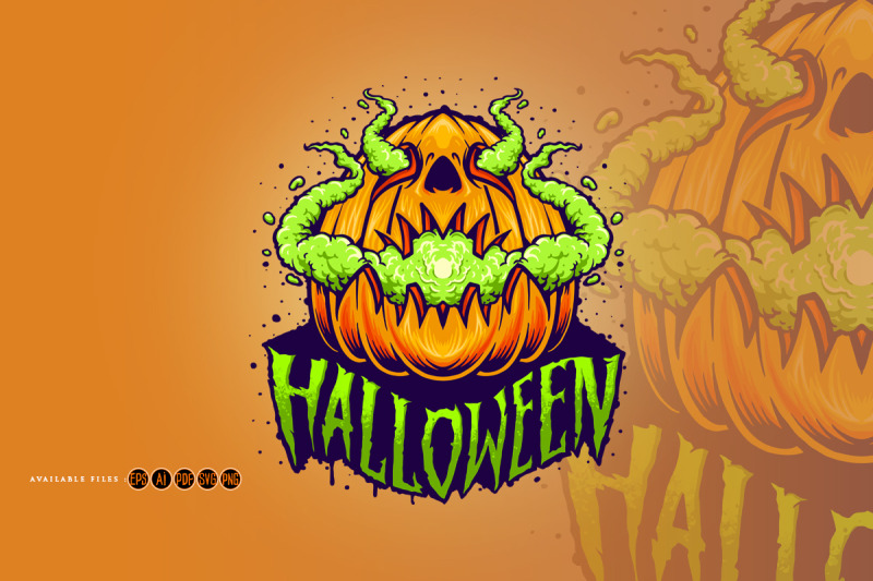 pumpkin-smoke-halloween-spooky-illustration