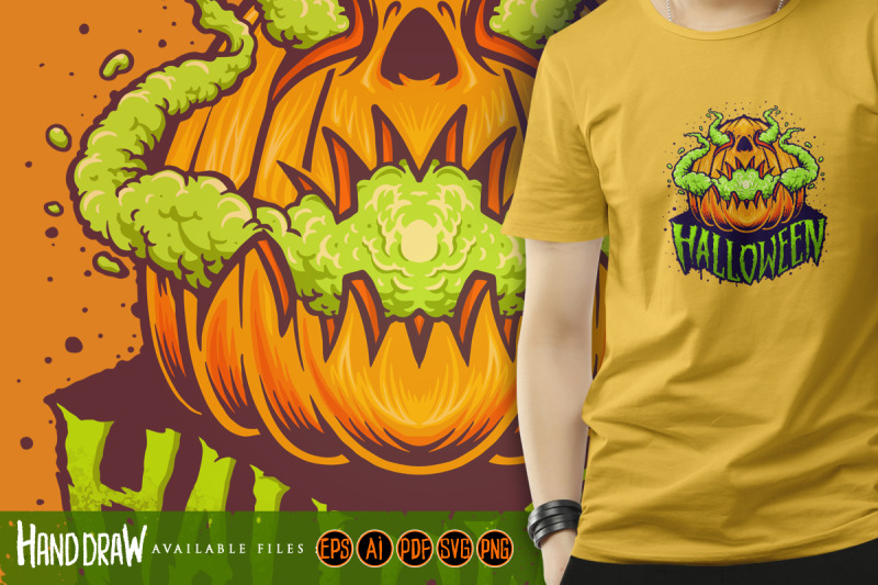 pumpkin-smoke-halloween-spooky-illustration