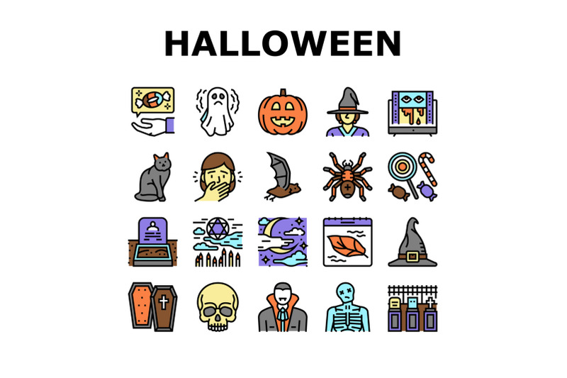 halloween-autumn-season-holiday-icons-set-vector