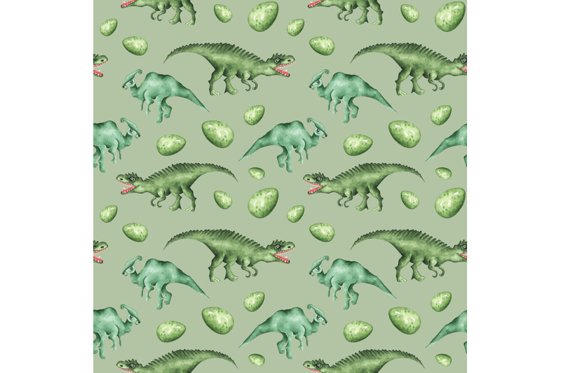 dino-baby-watercolor-seamless-pattern-green-dinosaur-baby-boy