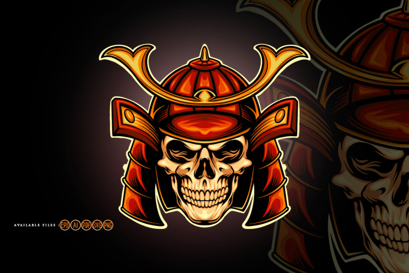 japan-skull-samurai-warrior-mascot