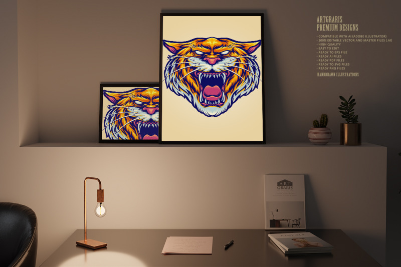 tiger-head-angry-mascot-illustration