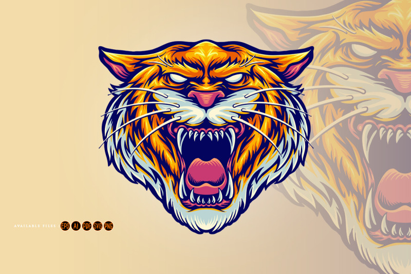 tiger-head-angry-mascot-illustration