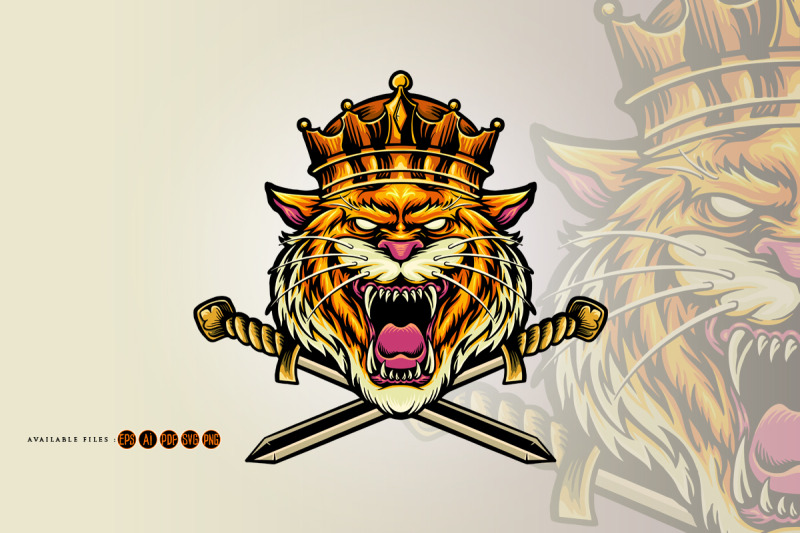 angry-king-tiger-sword-logo-illustrations