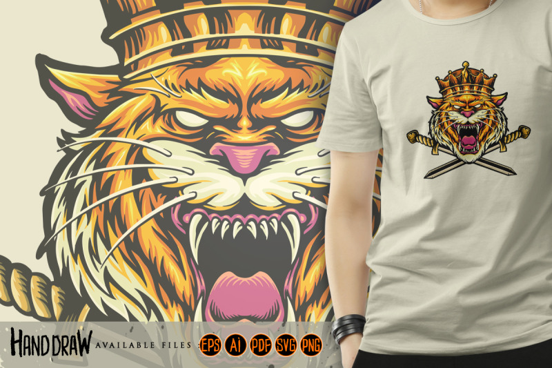 angry-king-tiger-sword-logo-illustrations