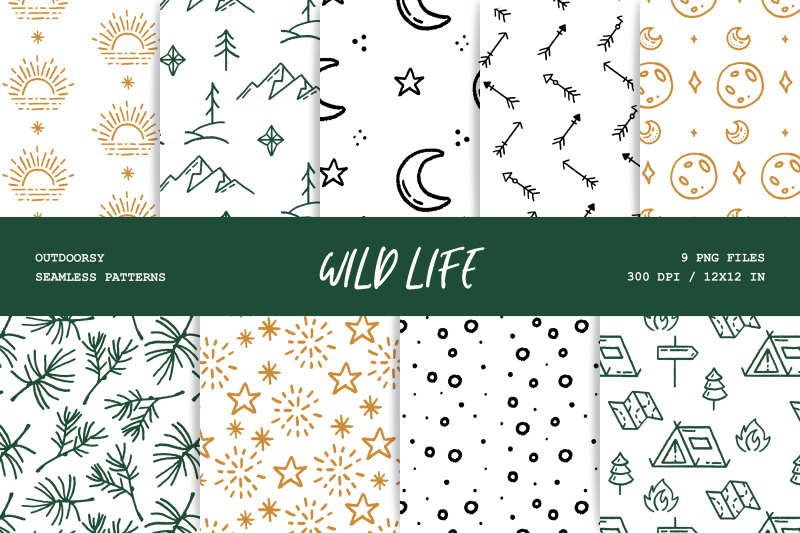 wild-life-seamless-patterns