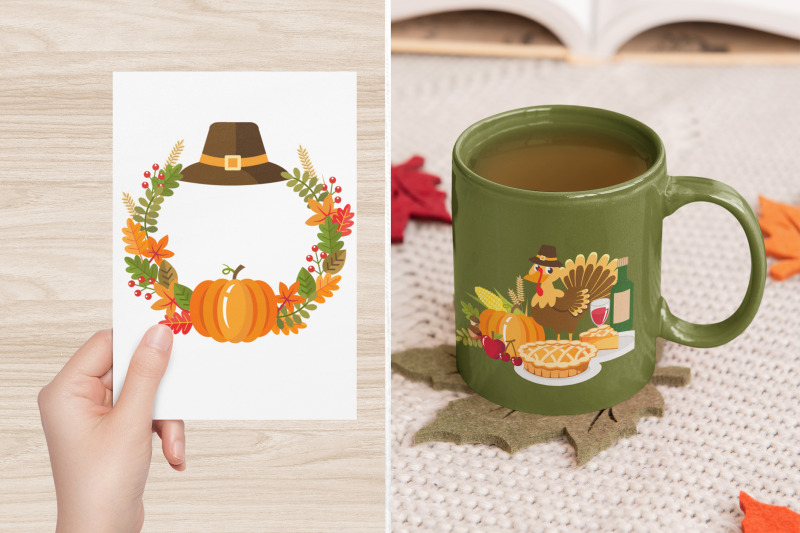 thanksgiving-elements-svg-stickers-clip-art-set