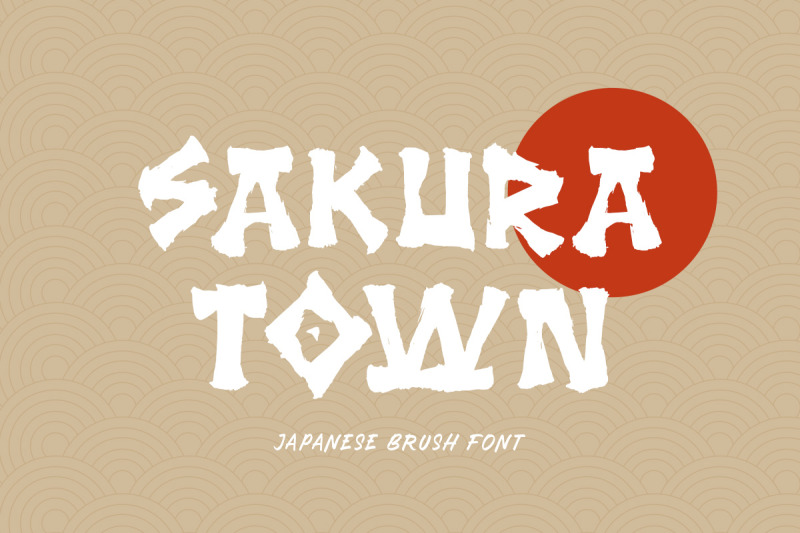 sakura-town-brush-typeface