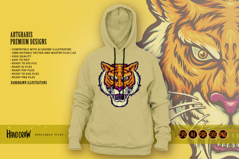 angry-tiger-head-mascot-illustrations