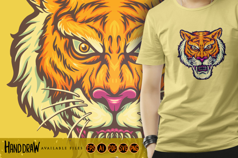 angry-tiger-head-mascot-illustrations