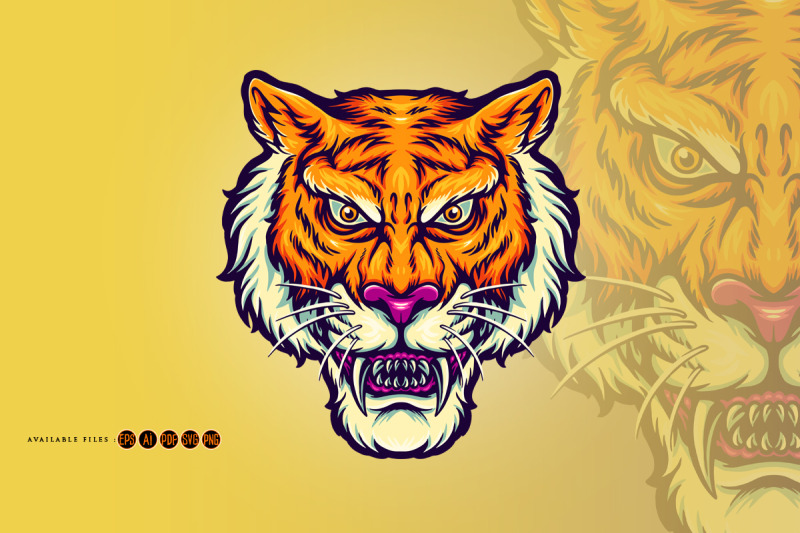 angry-tiger-head-mascot-illustrations