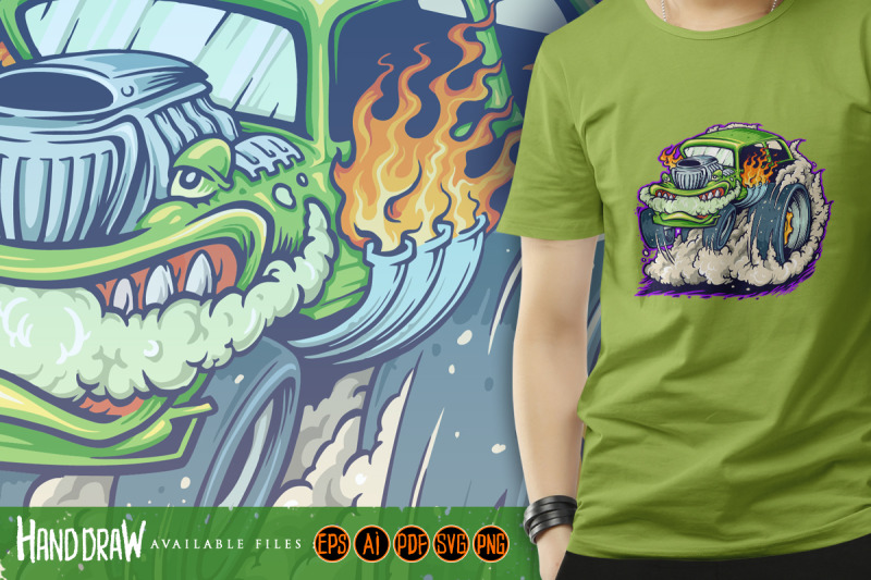 hot-road-car-monster-vape-illustrations