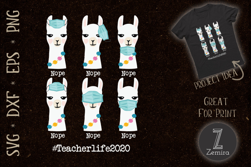 teacher-life-2020-llama-wearing-mask