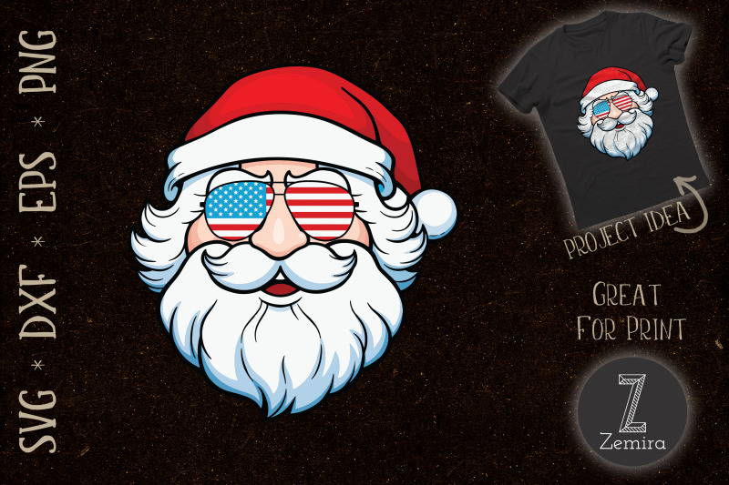 santa-claus-patriotic-usa-sunglasses-svg