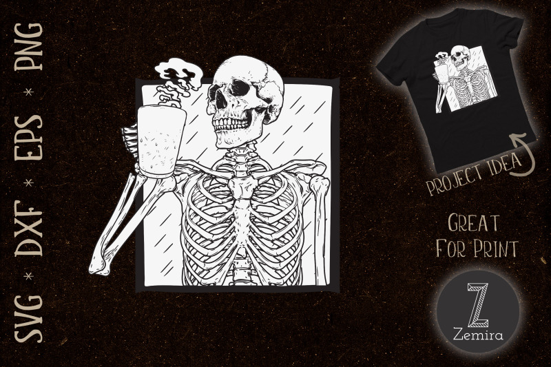 halloween-coffee-drinking-skeleton-skull