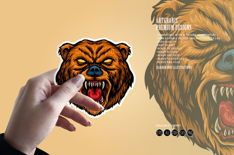 angry-bear-cartoon-mascot-illustrations