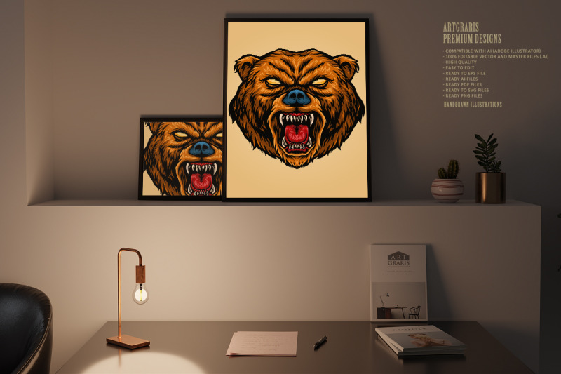 angry-bear-cartoon-mascot-illustrations