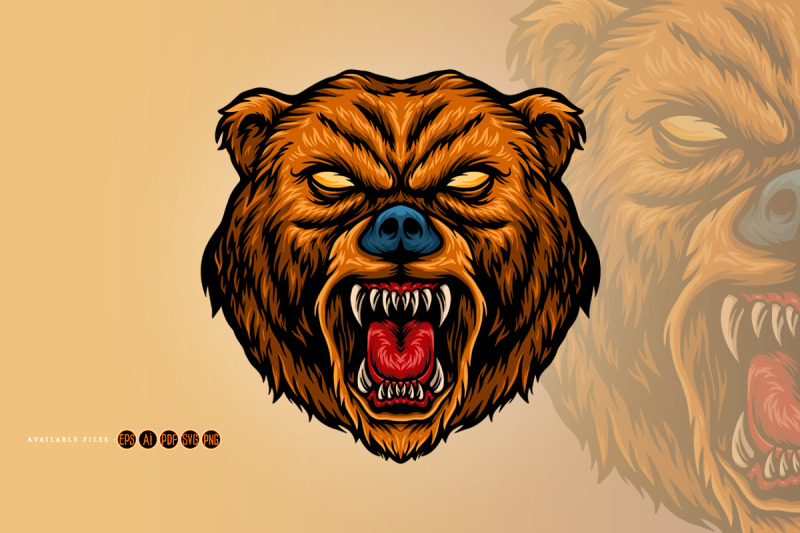 angry-bear-cartoon-mascot-illustrations