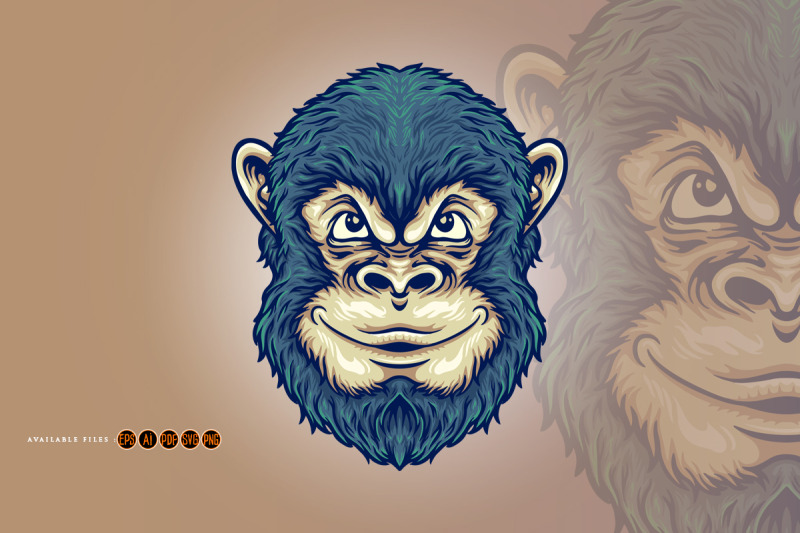 cool-head-monkey-thinking-clipart