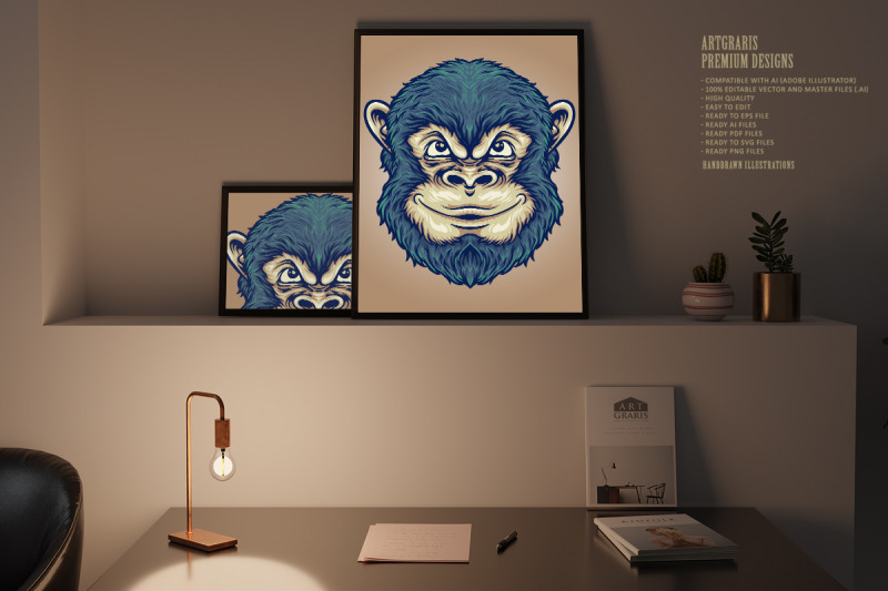 cool-head-monkey-thinking-clipart