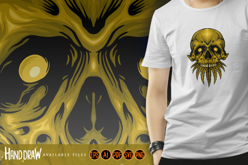 gold-skull-cannabis-weed-leaves-logo