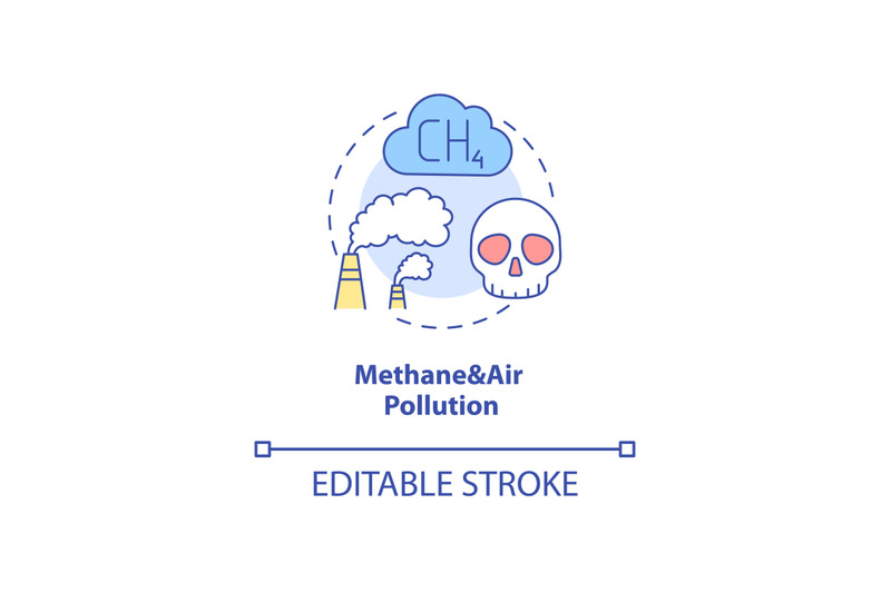 methane-and-air-pollution-concept-icon