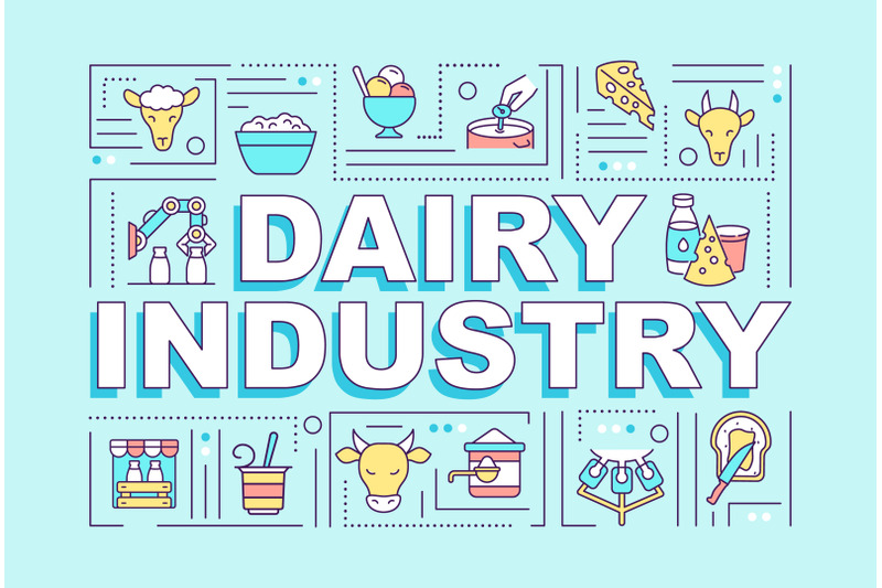 dairy-industry-word-concepts-banner