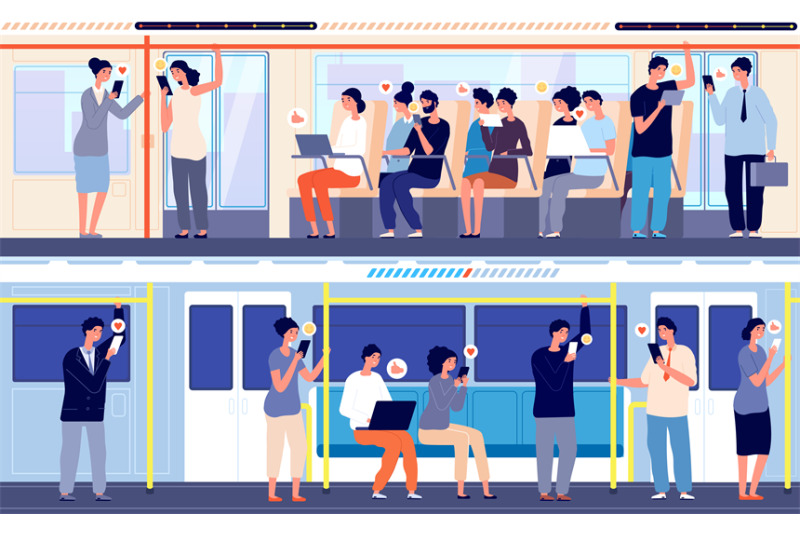 people-in-public-transport-crowd-in-train-person-using-gadgets-in-su