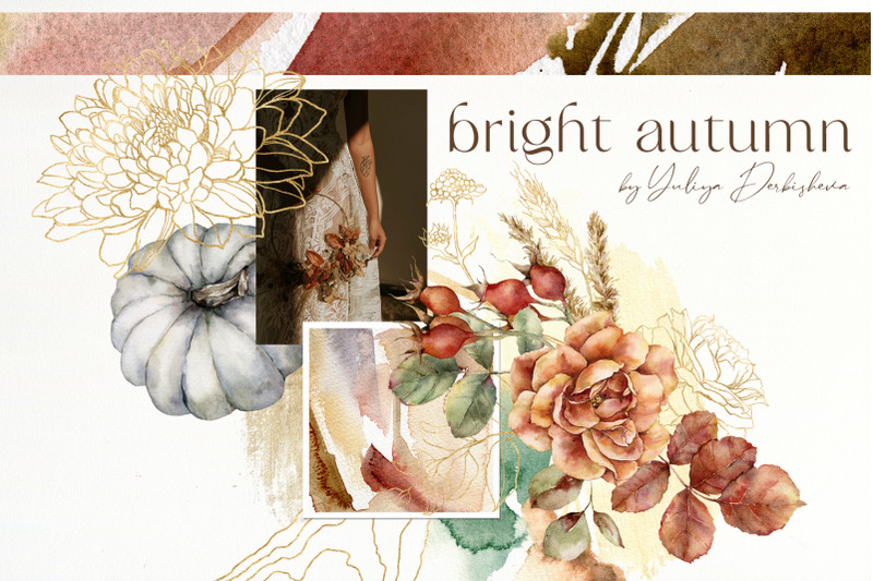 bright-autumn-watercolor-fall-flowers-birds-pumpkins-abstract-textures