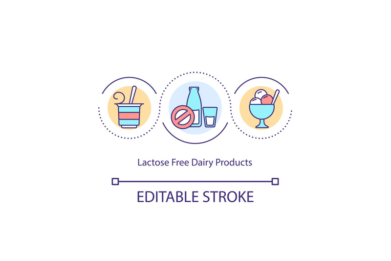 lactose-free-dairy-products-concept-icon