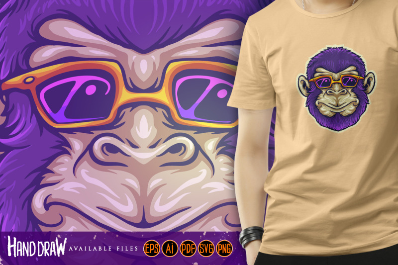 cool-monkey-head-sunglasses-mascot