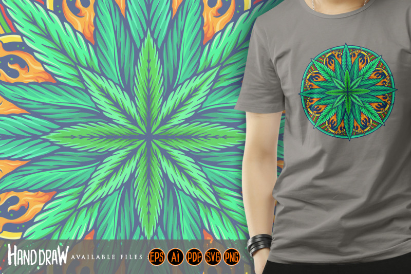 weed-leaf-mandala-cannabis-marijuana