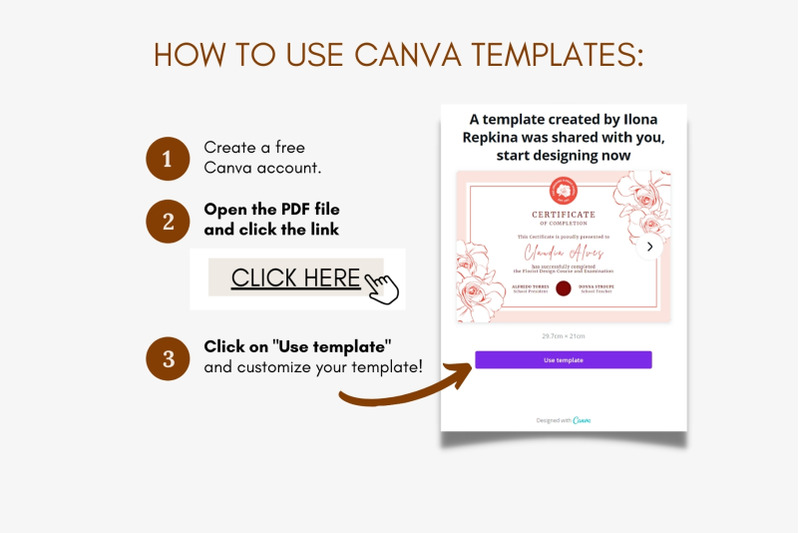 rose-certificate-of-completion-editable-canva-template